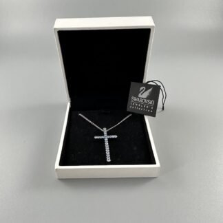 Vintage "Swarovski" Aqua crystal cross pendant
