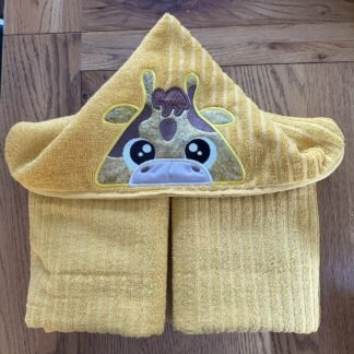 Embroidery Design for Hooded Towel Giraffe design (Towels not Included)