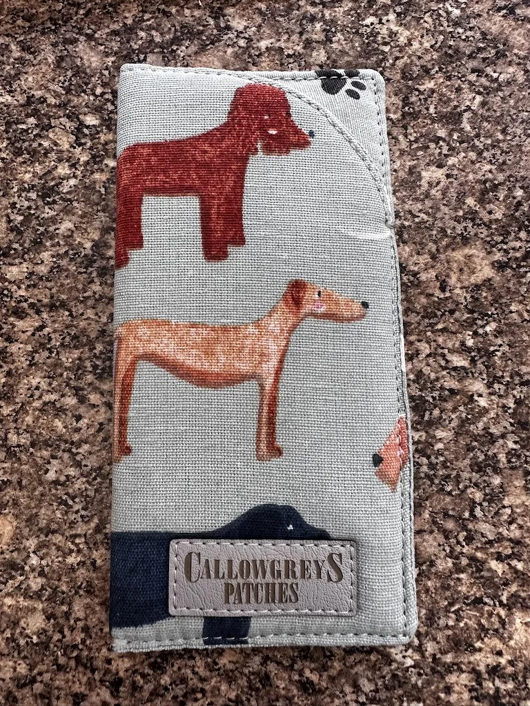 Fabric Glasses Case with illustrated dog print - Image 2